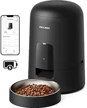 PETLIBRO Cordless Automatic Cat Feeder, Battery Operated, WiFi App Control, Air Smart Pet Feeder, Wireless & Compact Design, Dry Food Auto Dispenser with Timer, 30 Days Between Charges
