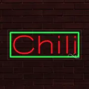 BRAND NEW "CHILI" w/BORDER 30x12X1 INCH LED FLEX WINDOW/WALL INDOOR SIGN 30220