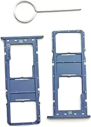 2 Pieces Blue Single SIM Tray Replacement for Samsung Galaxy M02s SM-M025F/DS with SIM Eject Tool