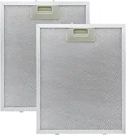 Hikrxya 2 Pack Cooker Hood Filter Replacement Metal Grease Filter, Universal Mesh Hood Extractor 320x260mm 5-Layer Aluminum, Vent Filter Fit for Many Leading Brand of Cooker Hood