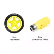 DIY Car Projects Tire Wheel Motor Set for Arduino Robotics and Education