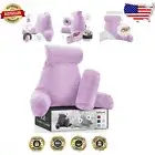 Luxurious Light Purple Reading Pillow - Premium Memory Foam Backrest for Adults