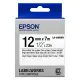 【EPSON】標籤帶 產業用耐久型 白底黑字/12mm(LK-4WBVN)