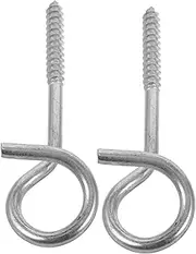 ibasenice 2pcs Heavy Duty Stainless Steel Screw Eye Hooks for Ceiling and Beam Installation for Hammocks Swings and Versatile Use