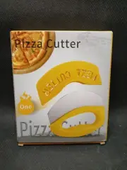 Stainless Steel Pizza Cutter Shaker Knife Multi Purpose-Yellow 1 Pc