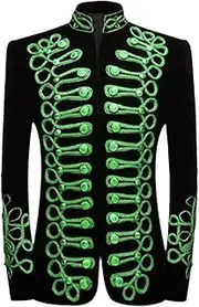 [Haitpant] Mens Black Gold Embroidery Fleece Blazer DJ Singers Nightclub Costume Suit Jacket Blazers Stage Wears