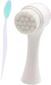 WOFASHPURET 2pcs Face Wash Brush + Nose Brush Cleaning Brush Silicone Facial Brush Silicone Brush for Balckhead Skin Cleansing Brush Face Brush Manual Facial Brush Women Facial Brush Blue