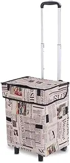 Shopping Trolley Cart Shopping Cart Shopping Cart with Wheels Foldable Lightweight Shoulder Bags Trolley Bag Grocery Cart with Telescoping Folding Grocery Cart Rolling Shopping Cart