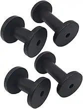 SHINEOFI 4pcs Wooden Thread Spools for Sewing and Crafts Vintage Wood Bobbins Yarn Holders Sewing Wire Spool Stand for Embroidery And Craft Project