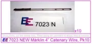 EE 7023 NEW Marklin HO 4" long Catenary Wires for "M" and "K" Track New Pack 10