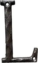 5 Inch House Letters, Rustic Cast Iron Metal Home Address Number & Letters/Unique Hammered Look, Letter L