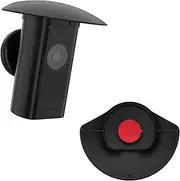 Red-Adhesive Weatherproof Sun & Rain Shield for Ring Stick Up Cam Pro - Compatible with Outdoor Security Camera (White/Black) (Black)