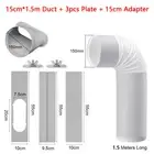 Portable Air Conditioner Spare Parts+3pcs Window Slide Kit Plate &15cm 1.5M Hose