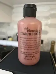 PHILOSOPHY Pink Chocolate Macaroon Shampoo Shower Gel & bubble bath 6 oz New