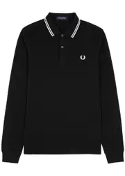 Fred Perry Logo-embroidered Piqué Cotton Polo Shirt - Black - S S