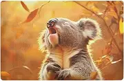 XYMZR Welcome Washable Doormat Cute Koala Autumn Front Door Mat Doormat for Outdoor Indoor Entrance Non-Slip Low Profile Floor Mats for Entrance Funny Cute Doormat 20” x 32”