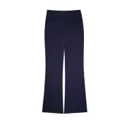 Midford Girls Tailored Bootleg School Pants Size 8 Navy Stretch
