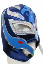 Rey Mysterio Adult Lucha Libre Wrestling Mask (Pro-fit) Costume Wear - Blue