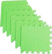 Generic 6Pcs Thicken Eva Leaf Grain Interlocking Floor Mat Protective Cushion Splicing Rug for Safe and Durable Puzzle Mat for Playrooms and Living Spaces Green