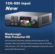 Blackmagic Design Web Presenter HD 12G‑SDI 5G Video Switcher Live Stream Youtube