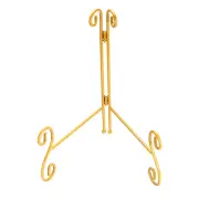 10 Inch Plate Stands for Display Iron Decorative Folding Holders, Gold Tone