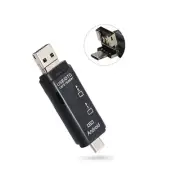 Portable Travel Memory Card Reader USB/Type-C/Micro-USB 3 in 1 SD/TF Card Reader