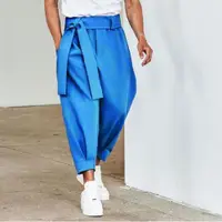 在飛比找ETMall東森購物網優惠-Men Pants Solid Color Joggers 