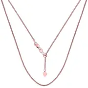 14k Rose Gold Adjustable Popcorn Link Chain Necklace, 1.3mm, 22"