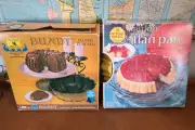 NEW Vintage Nordic Ware Fluted Bundt Flan Pan Cast Aluminum Avocado Teflon Boxes