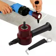 Double-Head Sheet Metal Nibbler Cutter Adjustable Cutting Power Drill Attachment