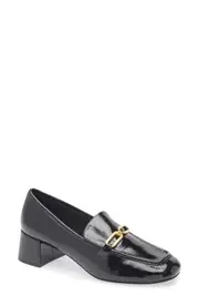Jeffrey Campbell Archive Block Heel Pump in Black Crinkle Patent Gold at Nordstrom, Size 6