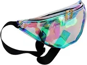 TOGEVAL Fashion Women's Waist Bag Transparent Waist Pouch for Sports Running Beach Travel Cycling Key Phone Holder Easy Zipper Closure for Outdoor Activities