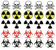 25 Tattoos: Warning Symbol, Biohazard, Skull & Crossbones, Radiation, Poison
