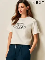 White Graphic Heavyweight Short Sleeve Crew Neck T-Shirt (Q90901) | $19