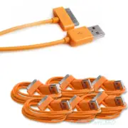 6 6FT USB SYNC DATA POWER CHARGER ORANGE CABLE IPHONE 4S IPOD TOUCH CLASSIC IPAD