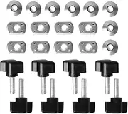DEDC 8 Pack Hardtop Quick Removal Fastener Thumb Screws and Nuts, 8pcs Tie Down D-Rings Anchors Replacement for 1995-2017 JK YJ TJ JKU Sports Sahara Freedom Rubicon X & Unlimited (8 Packs Screw Set)
