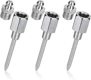 NQEUEPN 3pcs Grease Gun Needle Nozzle, Detachable Grease Injector Needle Adapter with 1/8 Inch NPT Threads Steel Grease Gun Needle Tip Dispenser Greaser Coupler Fittings