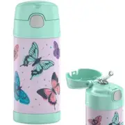 THERMOS Funtainer 355 ml Vacuum Insulated Beverage Bottle Butterfly Frenzy!