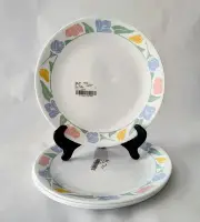Set 4 Corelle Friendship 10.5" Dinner Plates NEW Pastel Floral Spring Easter NOS