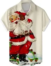 [Generic] Workout Fitted Shirts Men 3D Digital Printing Button Lapel Short Sleeve Shirt T Shirt Tall T Shirts for Men