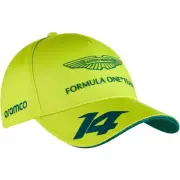 Aston Martin Cognizant F1 2024 Fernando Alonso Team Hat- Lime/Green