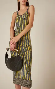 [Bottega Veneta] Animal-Patterned Jacquard Dress