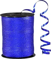Royal Blue Glitter Curling Ribbon 500 Yards Blue Ribbon of Perfect for Gift Wrapping Balloons Curly Decorations Thin 3/16" Ribbon for Baby Showers Christmas and More.