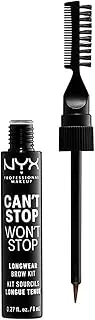 NYX Professional Makeup Can't Stop Won't Stop Longwear Brow Kit - Ash Brown