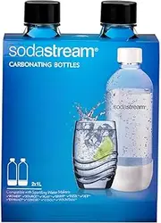 [sodastream] 1100958011 1-Liter Carbonating Bottle, Black, 2-Pack