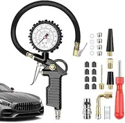 Tire Pressure Gauge | Car Tire Pressure Gauge - Digital Portable Compressor Accessory Automatic Adapter Nozzle for Bike Motorcycle ATV Trailer RV Camping