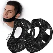2 Pack Anti Snore Chin Strap for Sleeping， Jaw Tape Mouth Snoring Sleep Devices Stopper Cpap Users Breathing Head Mouthpiece Solution to Keep Closed Mandibular Advancement Reducing Aids Men Women