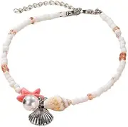 [Namzi] Turtle Starfish Bracelet Anklet for Women Boho Blue Anklet String Colorful Summer Beach Jewelry,Pink C, 7.48inch, no gemstone