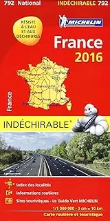 France 2016 indechirable ; Tear - Resistant ; National Map 792 (Michelin National Maps)