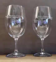 2 X RIEDEL Wine Glass Set ~Santa Barbara County Vintner’s Assoc. & Bank & Trust